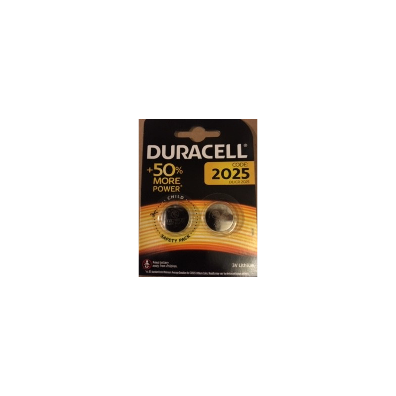 Piles Bouton Duracell 3V 2025  BL X 2
