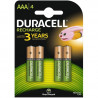 Piles Duracell Rechargeable PRECHARGED AAA/4  900MAH HR03