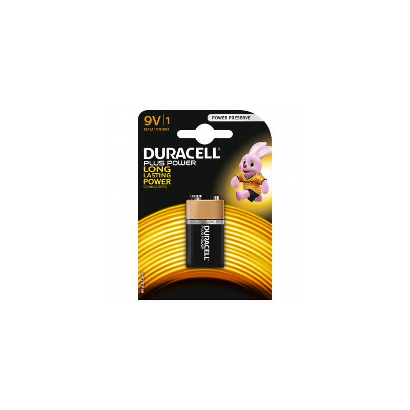 Piles Duracell PLUS 100% LIFE 9V/1