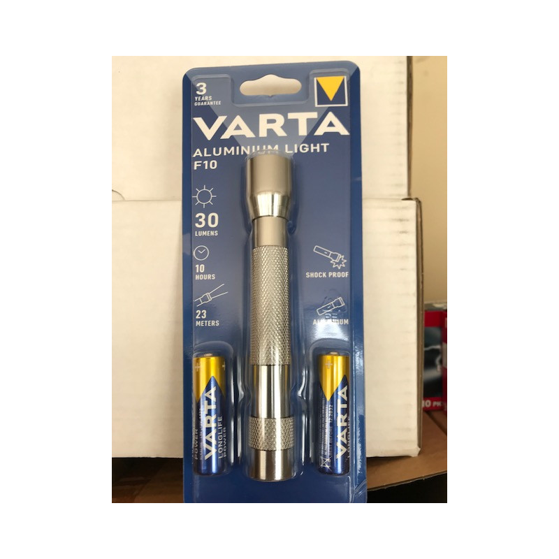 VARTA16627 ALUMINIUM LIGHT F10 incl 2xAA